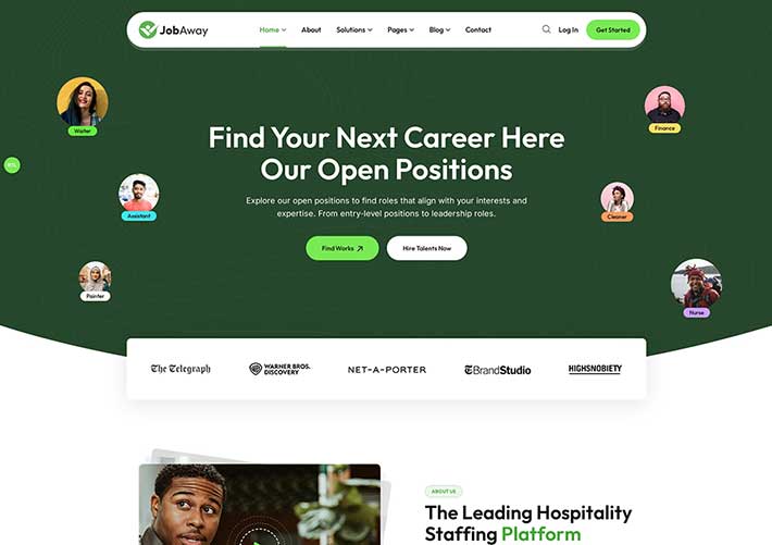 前端咨詢顧問人力資源招聘公司網站網頁HTML模板