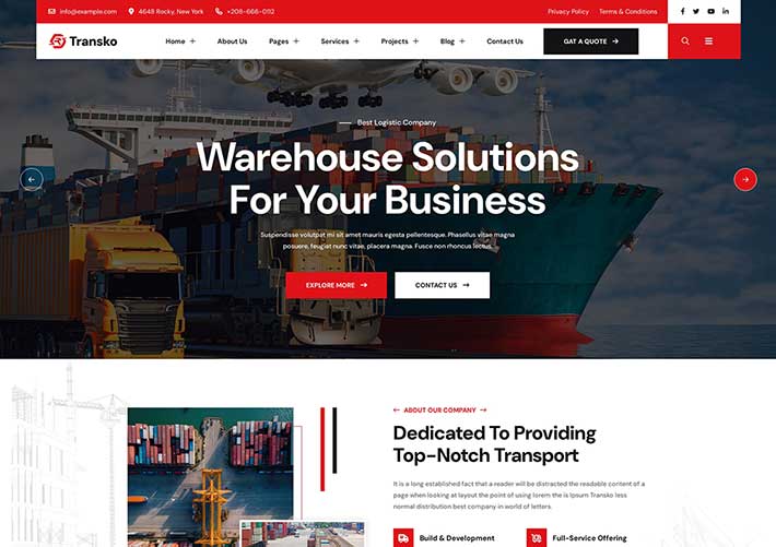 響應式網站模板 HTML頁面網站模板