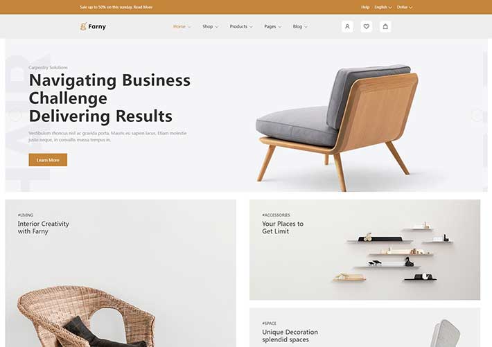 多用途食品雜貨線上商城電子商務HTML5網頁模板