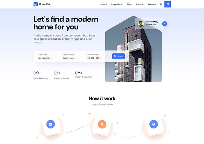 響應式源碼房屋房產信息企業官網網頁html模板