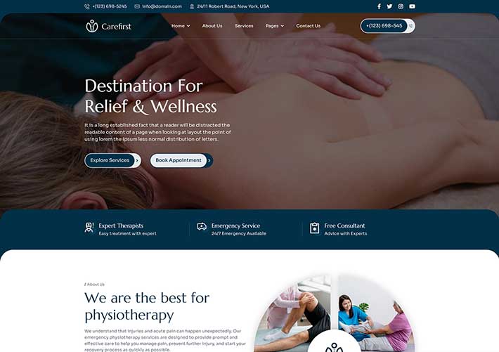 自適應網頁HTML科技公司網站模板源碼