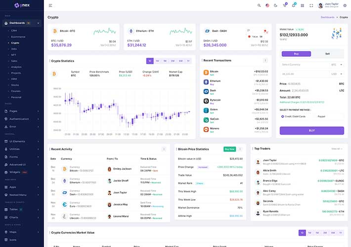 高度可定制后臺管理系統前端框架網頁HTML模板