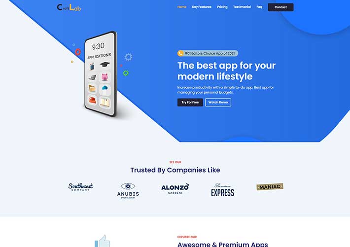 APP應用程序開發設計服務公司網站網頁HTML模板