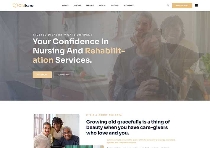 康復醫療服務機構響應式網站網頁HTML源碼模板