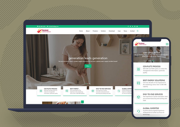 響應式日用化妝品外貿英文企業網站PbootCMS模板自適應手機端