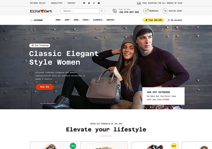 響應式電子商務網站在線商城前端網頁HTML源碼模板