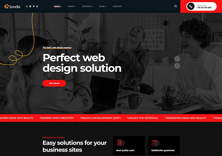 響應式網絡營銷建站服務公司網站前端靜態HTML模板