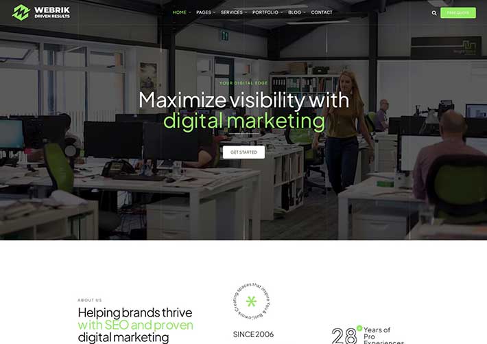 響應式數字營銷SEO公司網站前端網頁HTML靜態模板